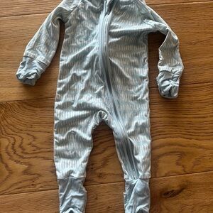 Soft blue Kids Footed One Piece
